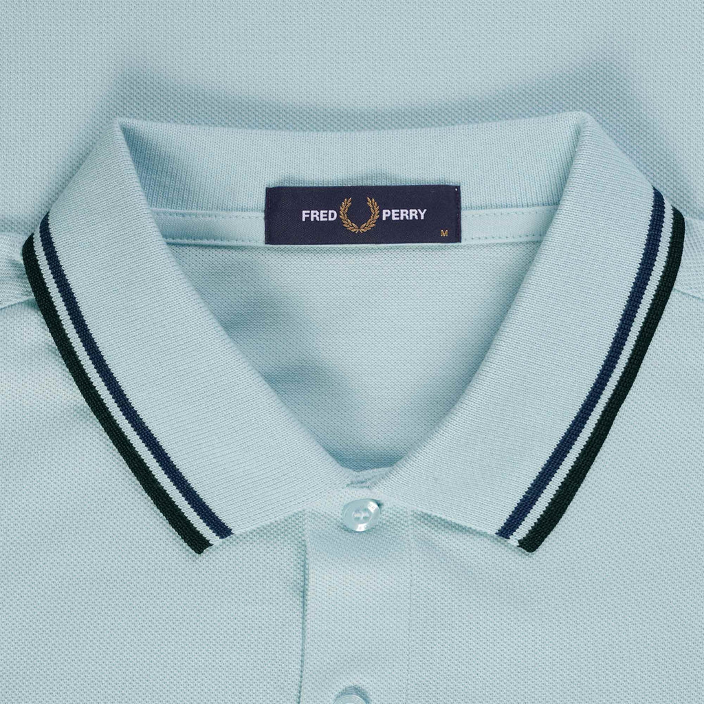 Fred Perry M3600 Twin Tipped Polo Shirt - Light Ice