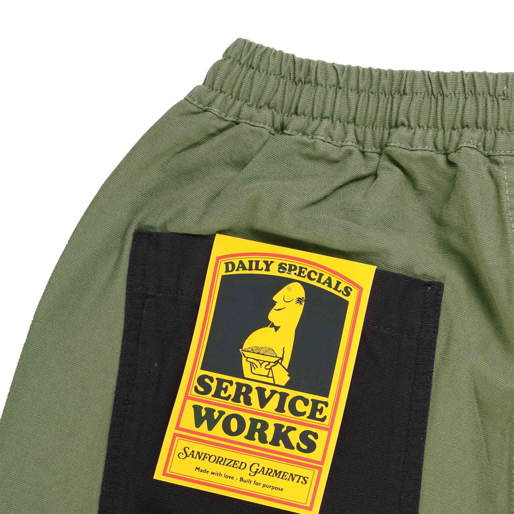 Service Works Classic Chef Shorts - Olive and Black