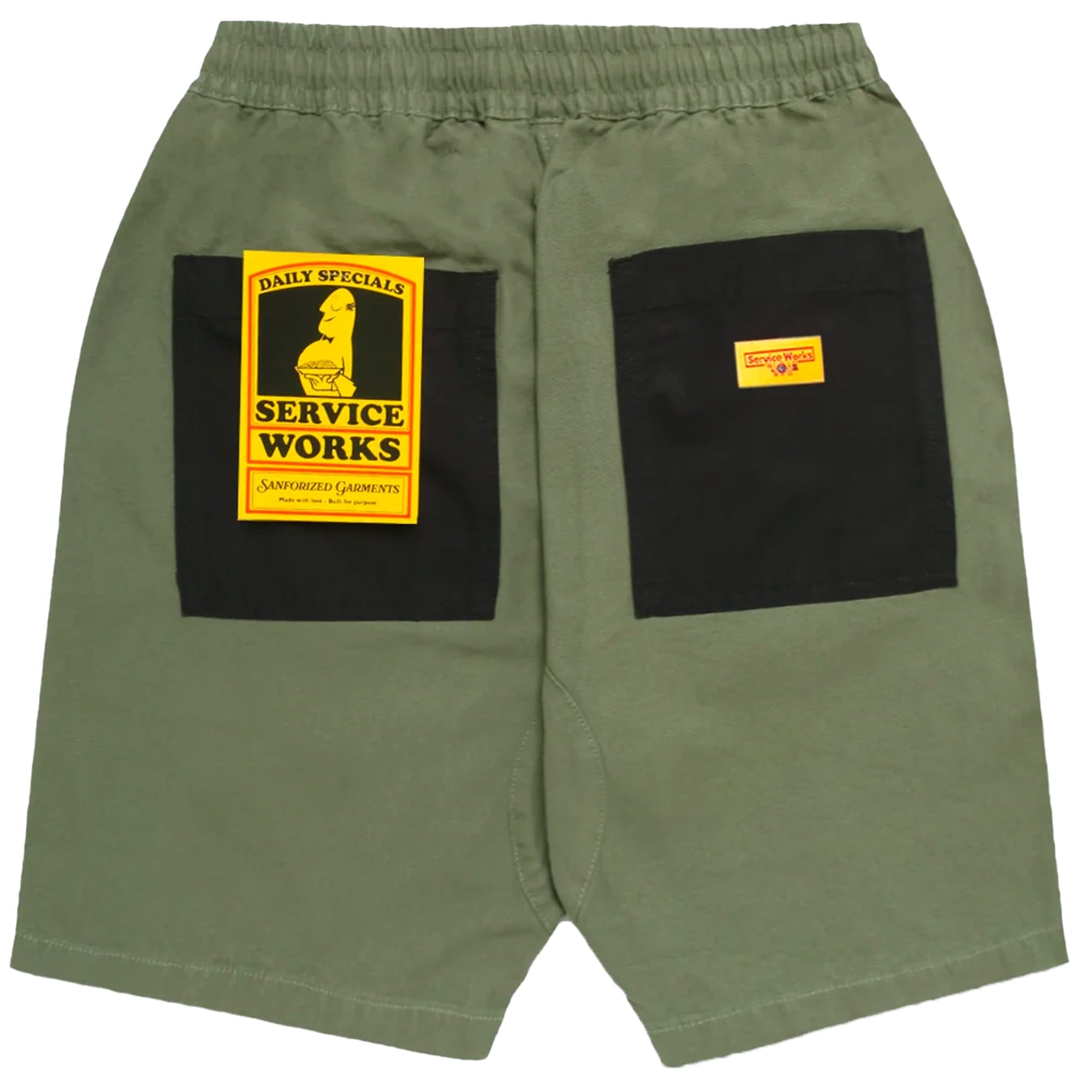 Service Works Classic Chef Shorts - Olive and Black