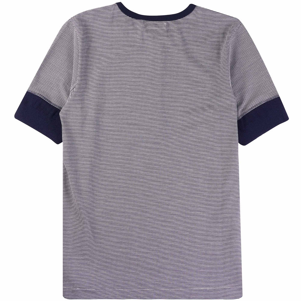 Merz b Schwanen Henley T-Shirt - Ink and Natural