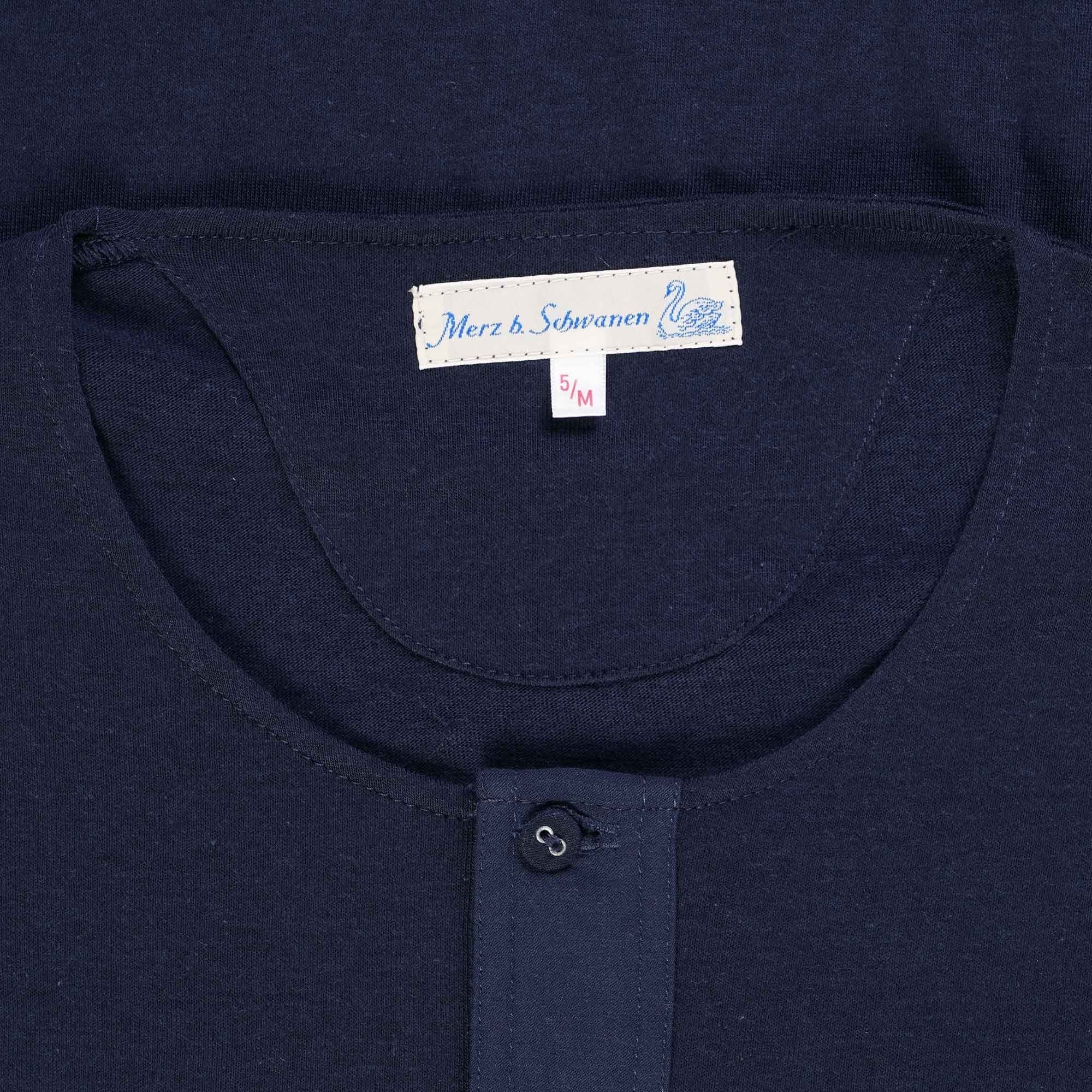 Henley Loop T-Shirt - Ink Blue