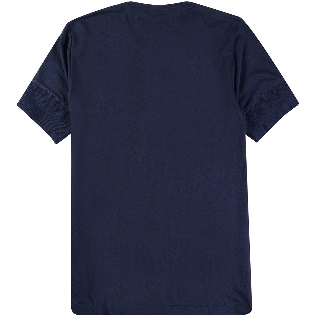 Henley Loop T-Shirt - Ink Blue