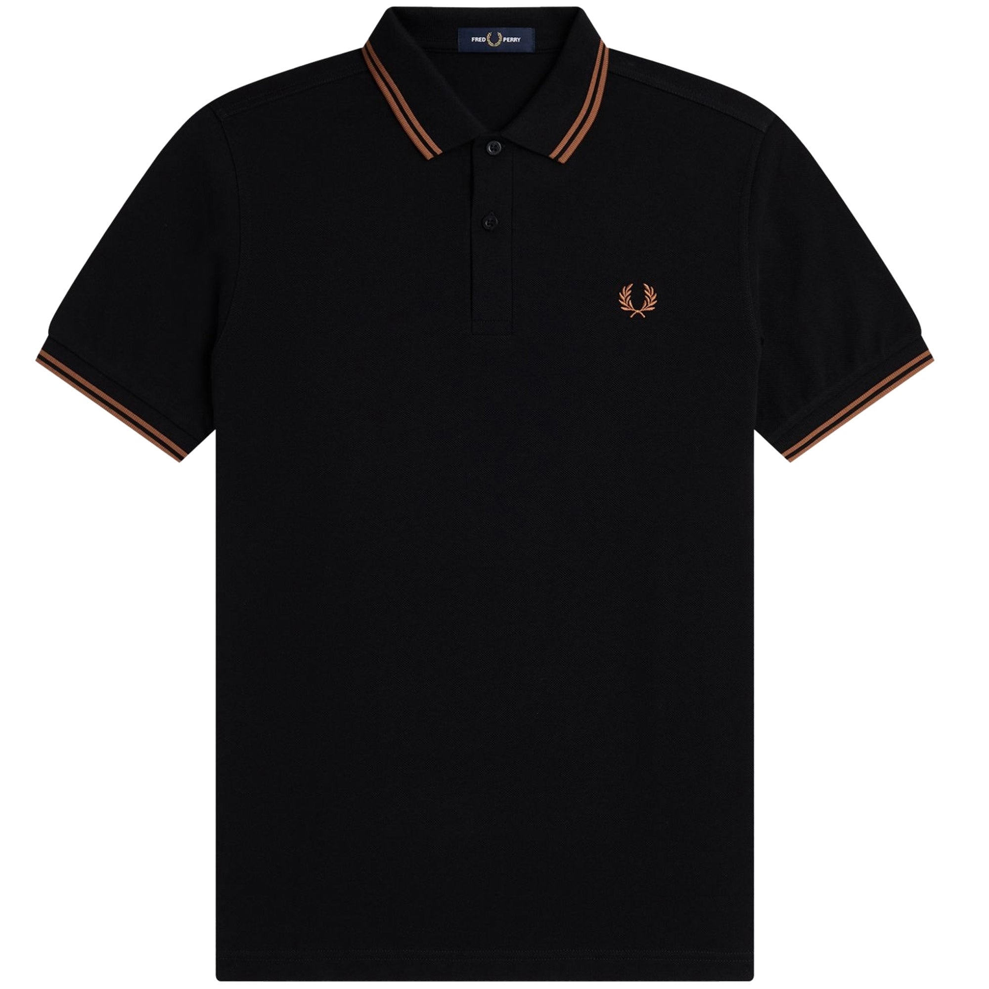 Fred Perry M3600 Twin Tipped Polo Shirt - Black