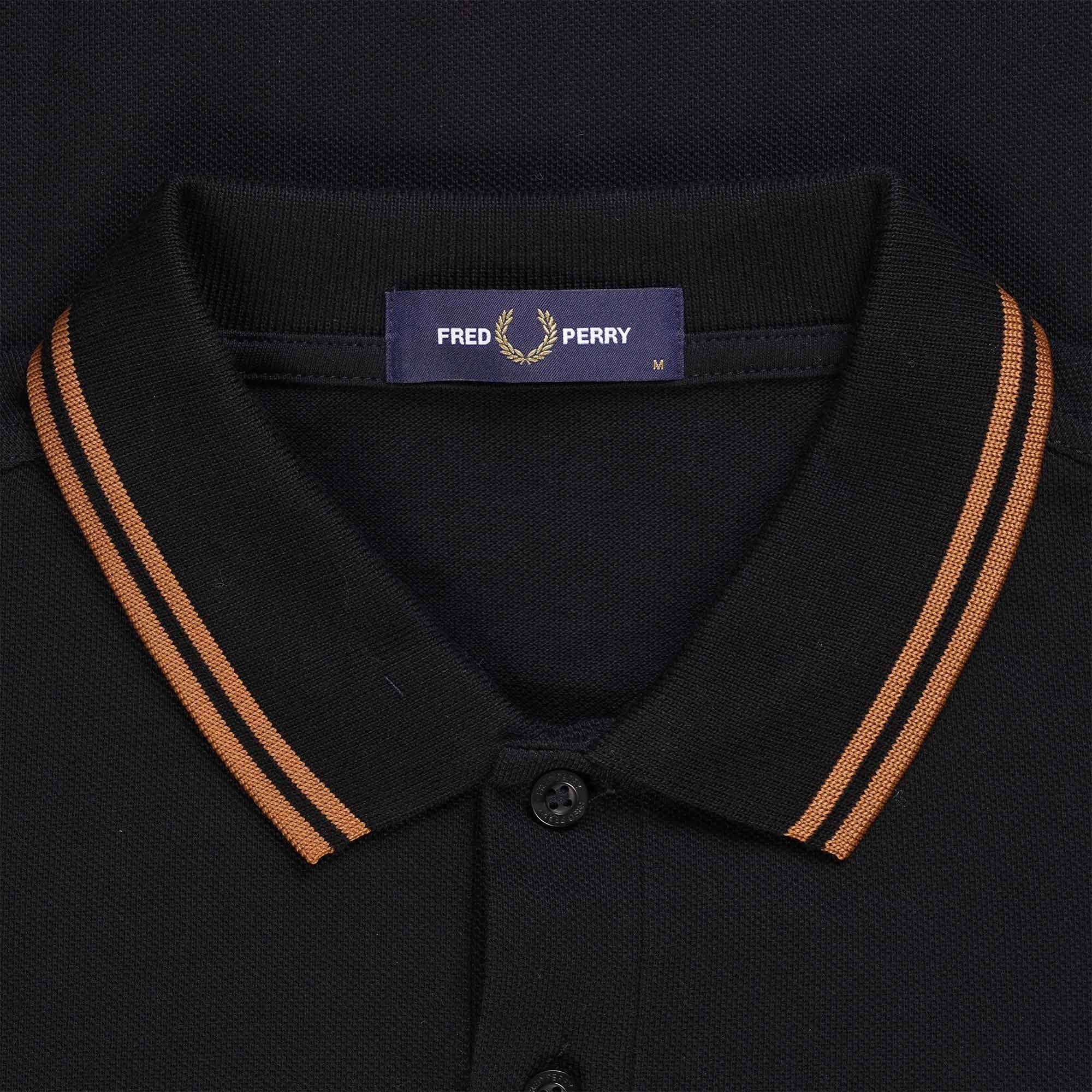 Fred Perry M3600 Twin Tipped Polo Shirt - Black