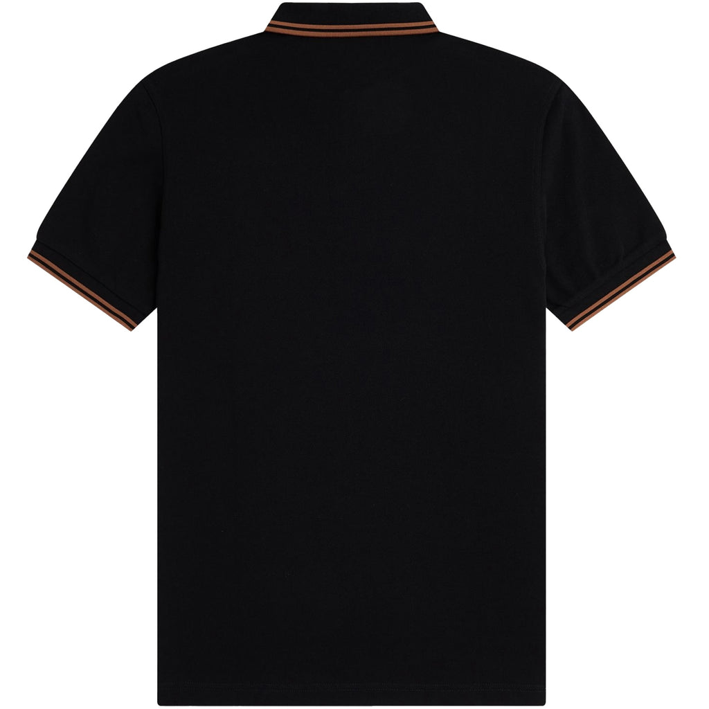 Fred Perry M3600 Twin Tipped Polo Shirt - Black