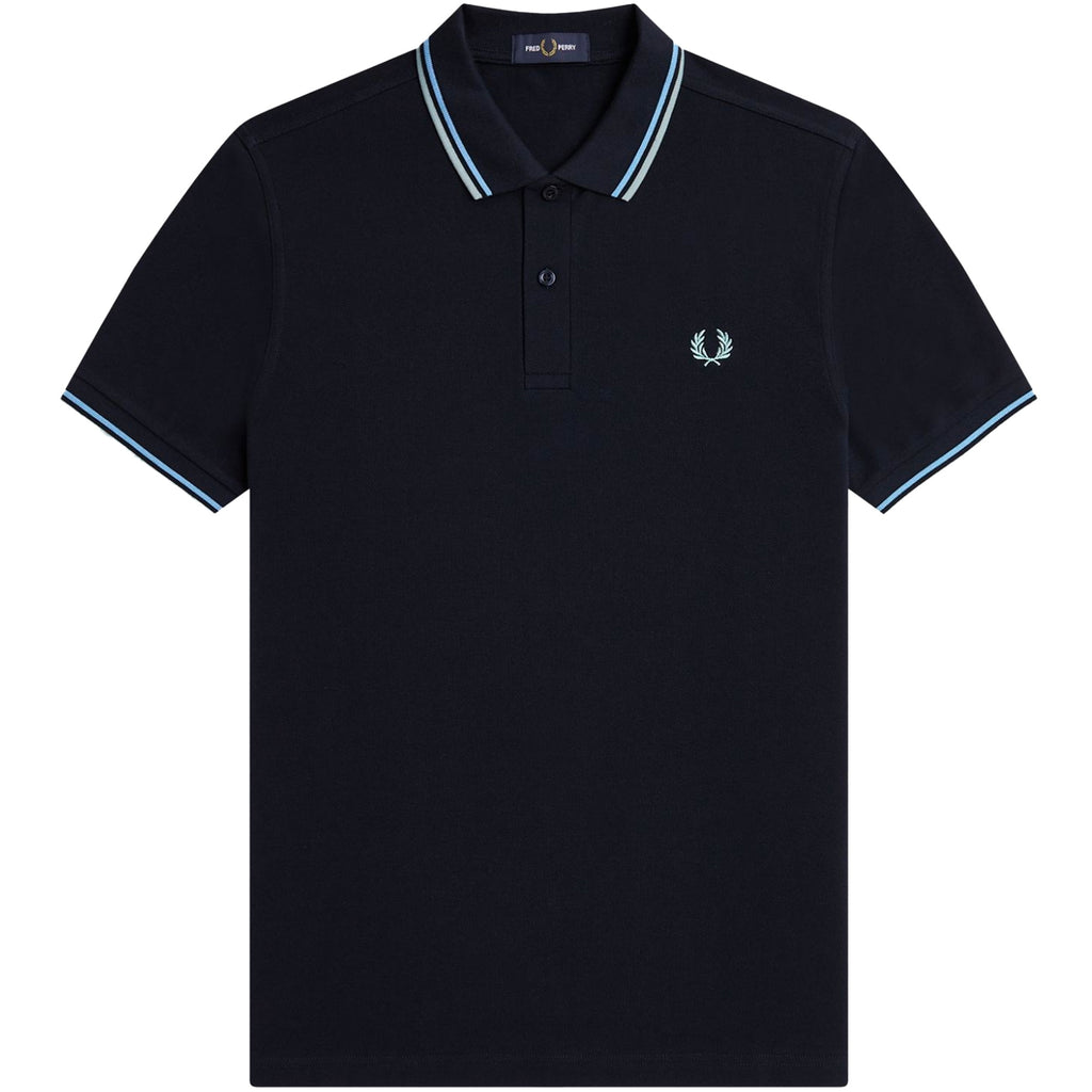 Fred Perry M3600 Twin Tipped Polo Shirt - Navy