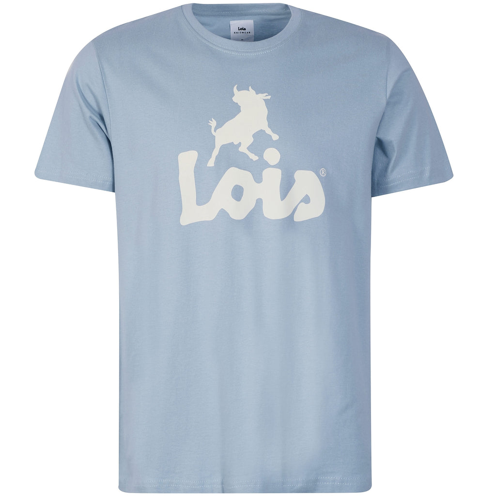 Lois Jeans New Baco Logo T-Shirt - Sea Blue