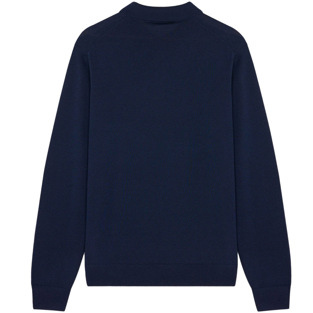 Maison Kitsune Dressed Fox Patch Regular Polo Jumper - Navy