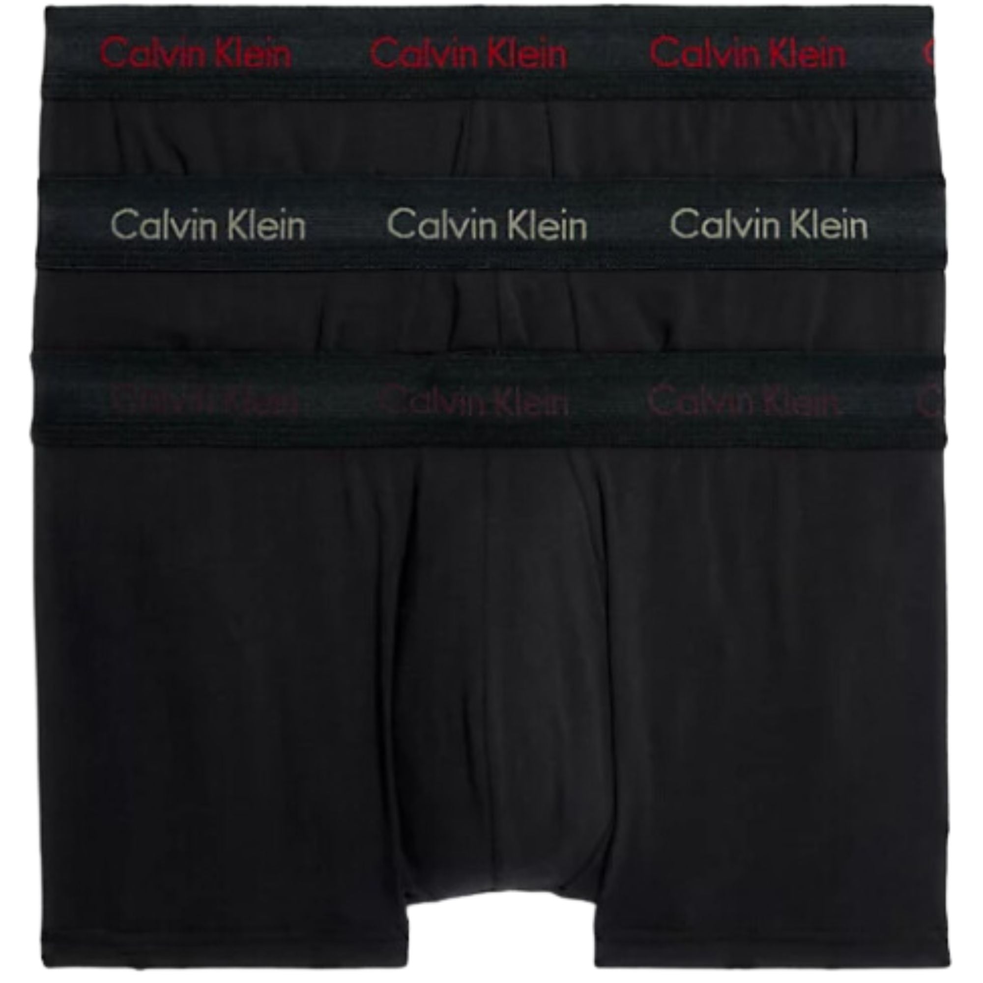 Calvin Klein 3 Pack Low Rise Trunks - Black
