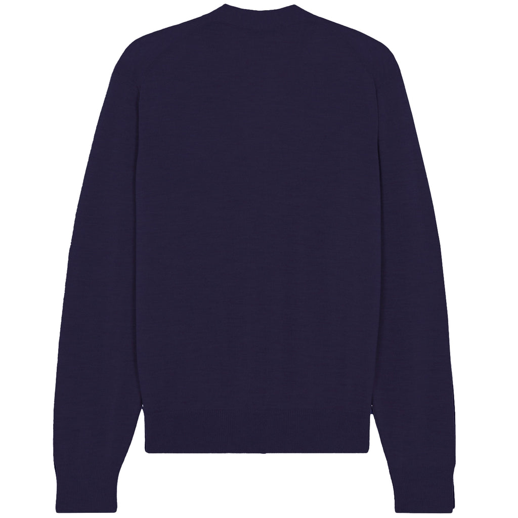 Maison Kitsune Fox Patch Classic Cardigan - Navy