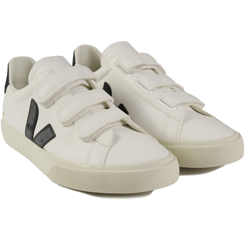 Veja Womens Recife Logo Chromefree Leather - White & Black