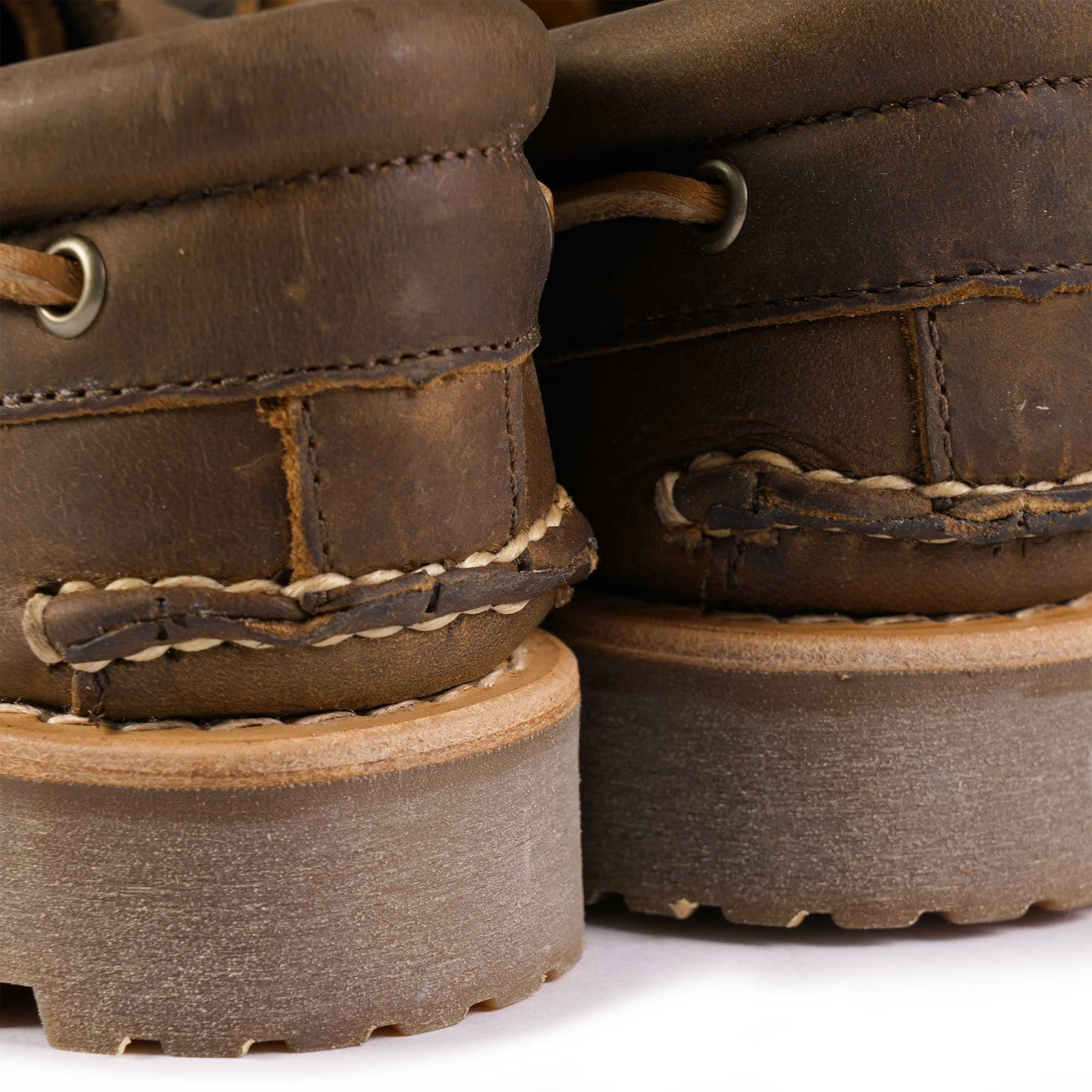 Timberland 3-Eye Lug Handsewn Boat Shoe - Mid Brown – Stuarts London