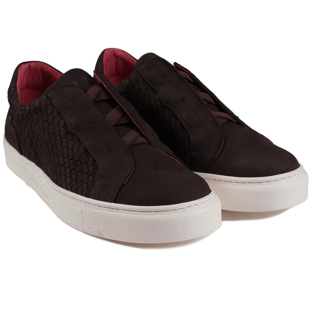 Apollo Woven Nubuck Leather - Dark Brown