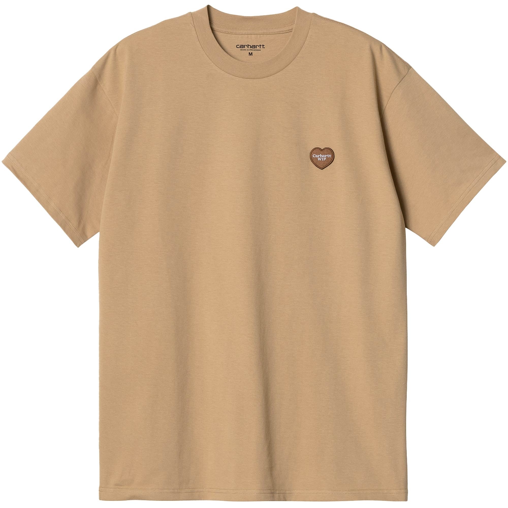 Short Sleeve Double Heart T-Shirt - Dusty Brown