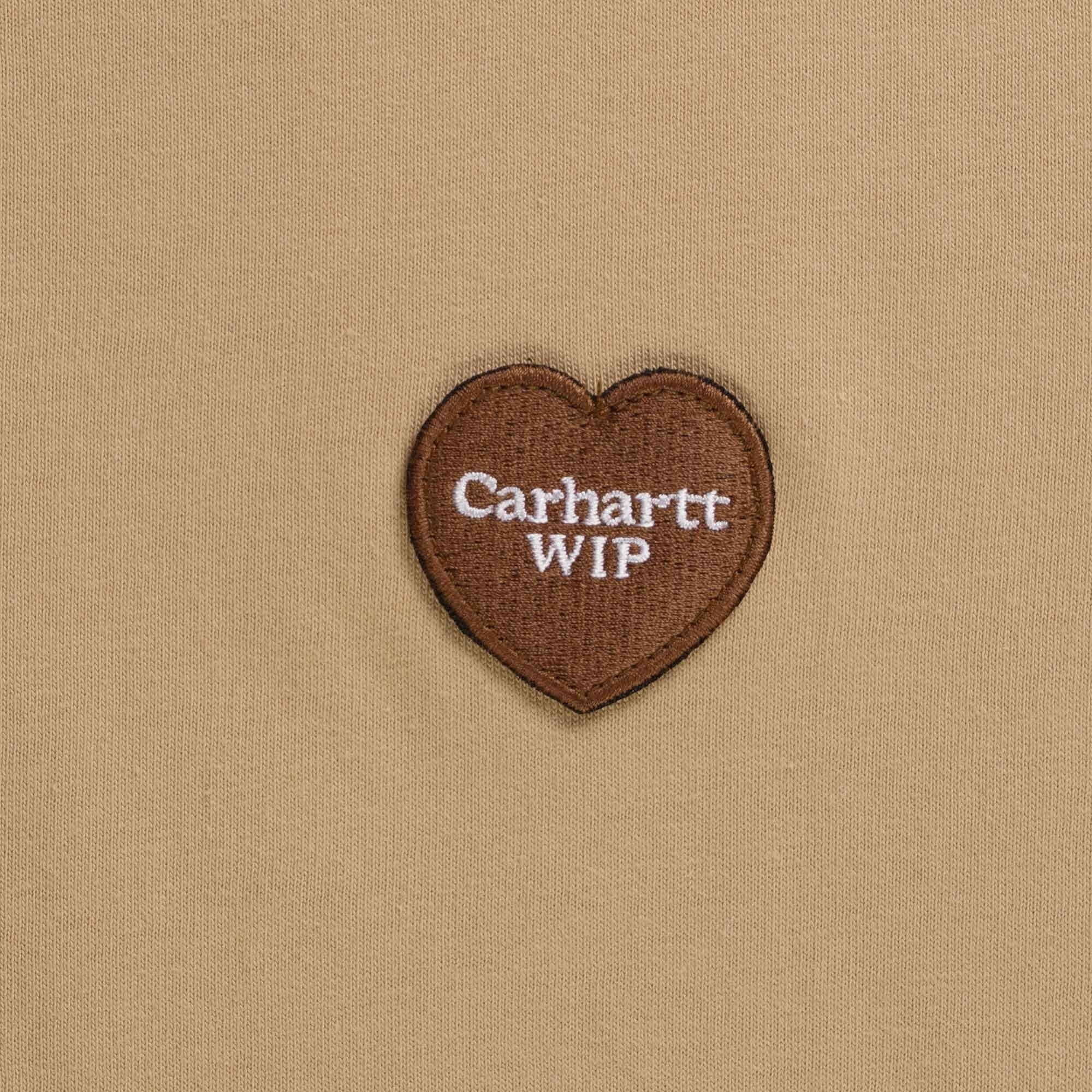 Short Sleeve Double Heart T-Shirt - Dusty Brown