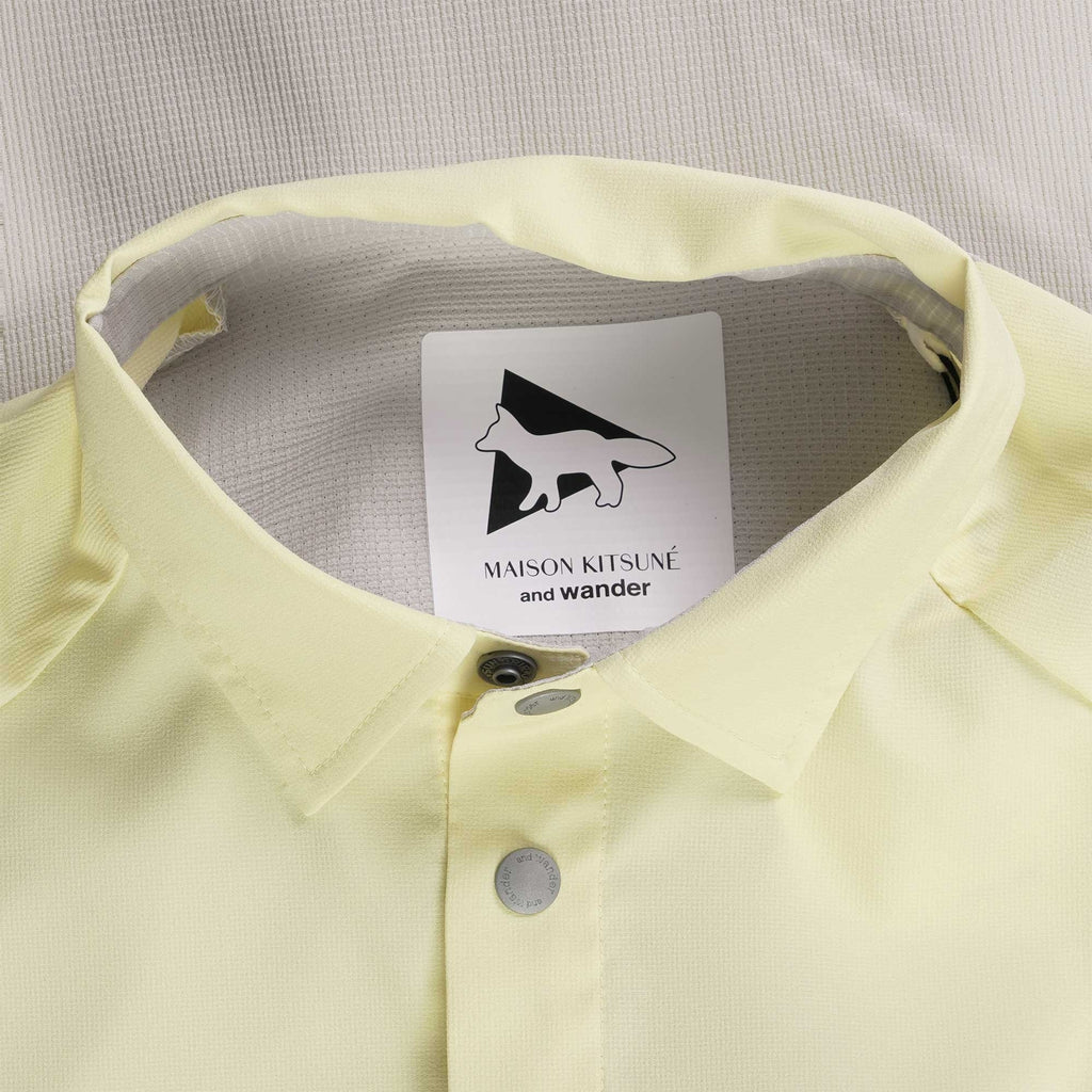 And Wander x Maison Kitsun Hiking Shirt - Yellow