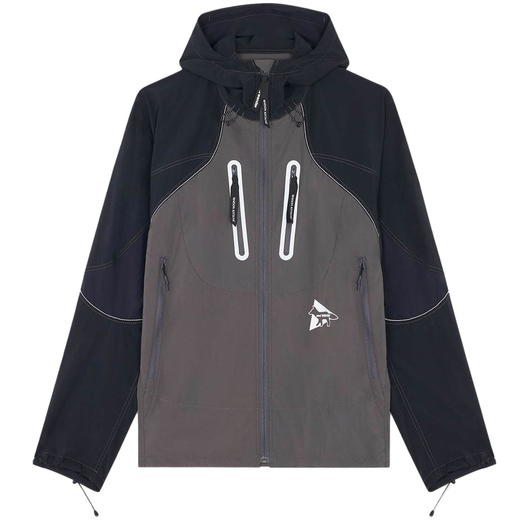 And Wander x Maison Kitsun Hiking Set Up Hooded Jacket - Black