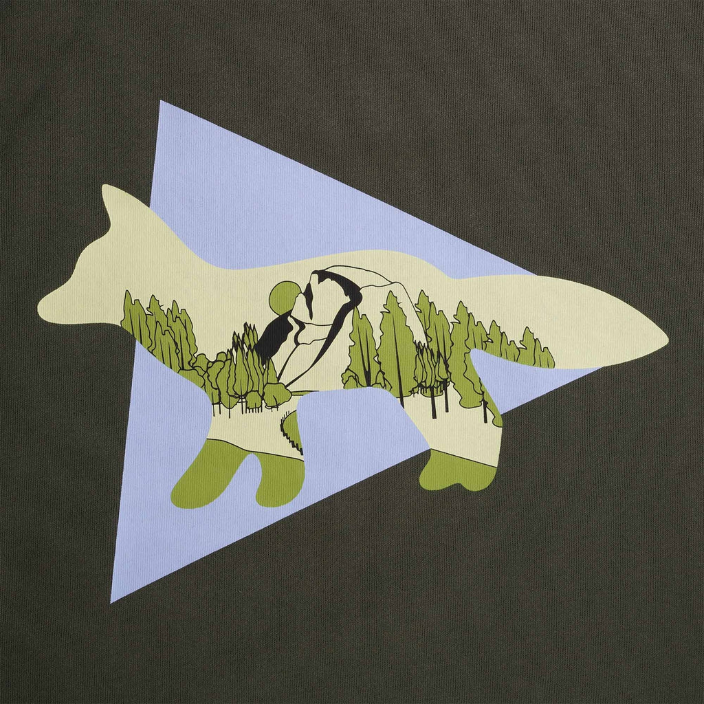 And Wander x Maison Kitsun Dry Cotton Sweatshirt - Khaki