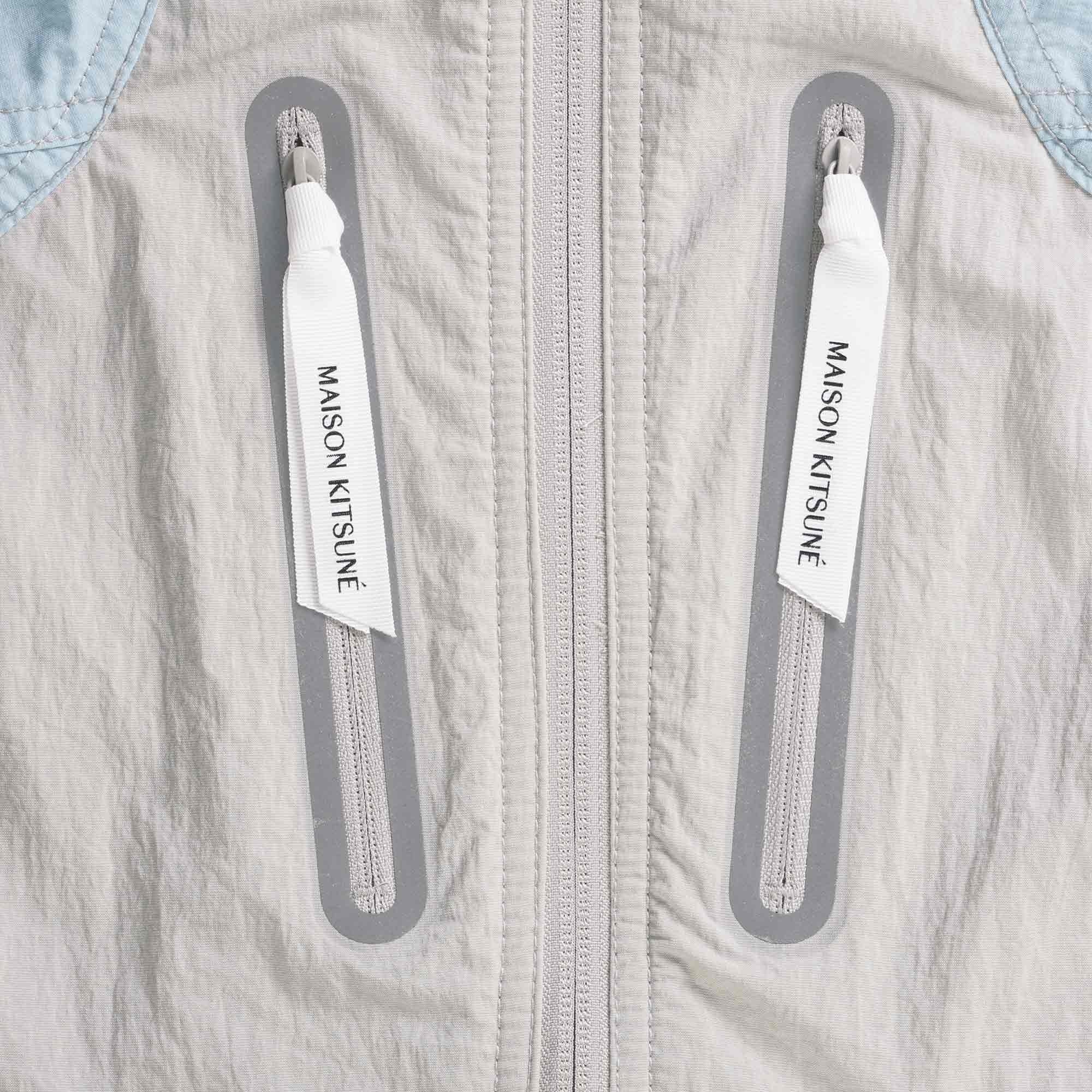And Wander x Maison Kitsun Hiking Set Up Hooded Jacket - Light Blue