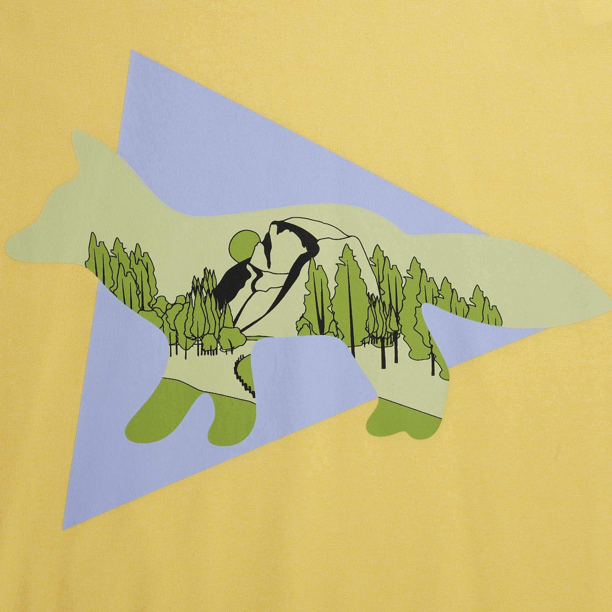 And Wander x Maison Kitsun Dry Cotton T-Shirt - Yellow