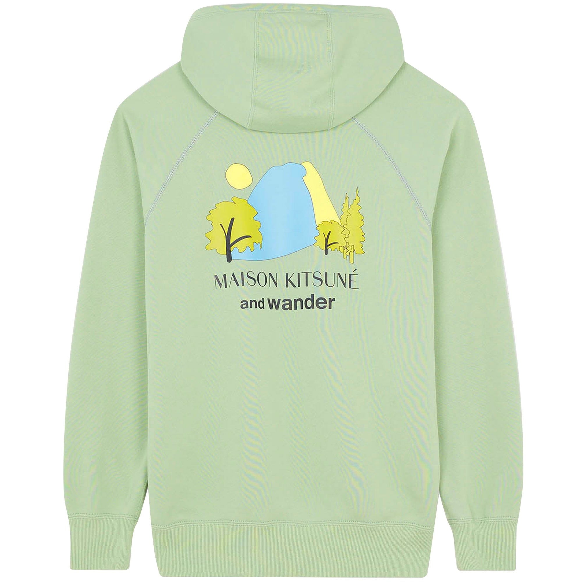 And Wander x Maison Kitsun Dry Cotton Hoodie - Green