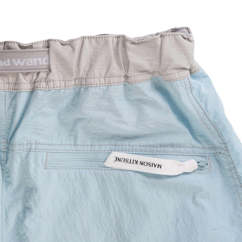And Wander x Maison Kitsun Hiking Set Up Shorts - Light Blue