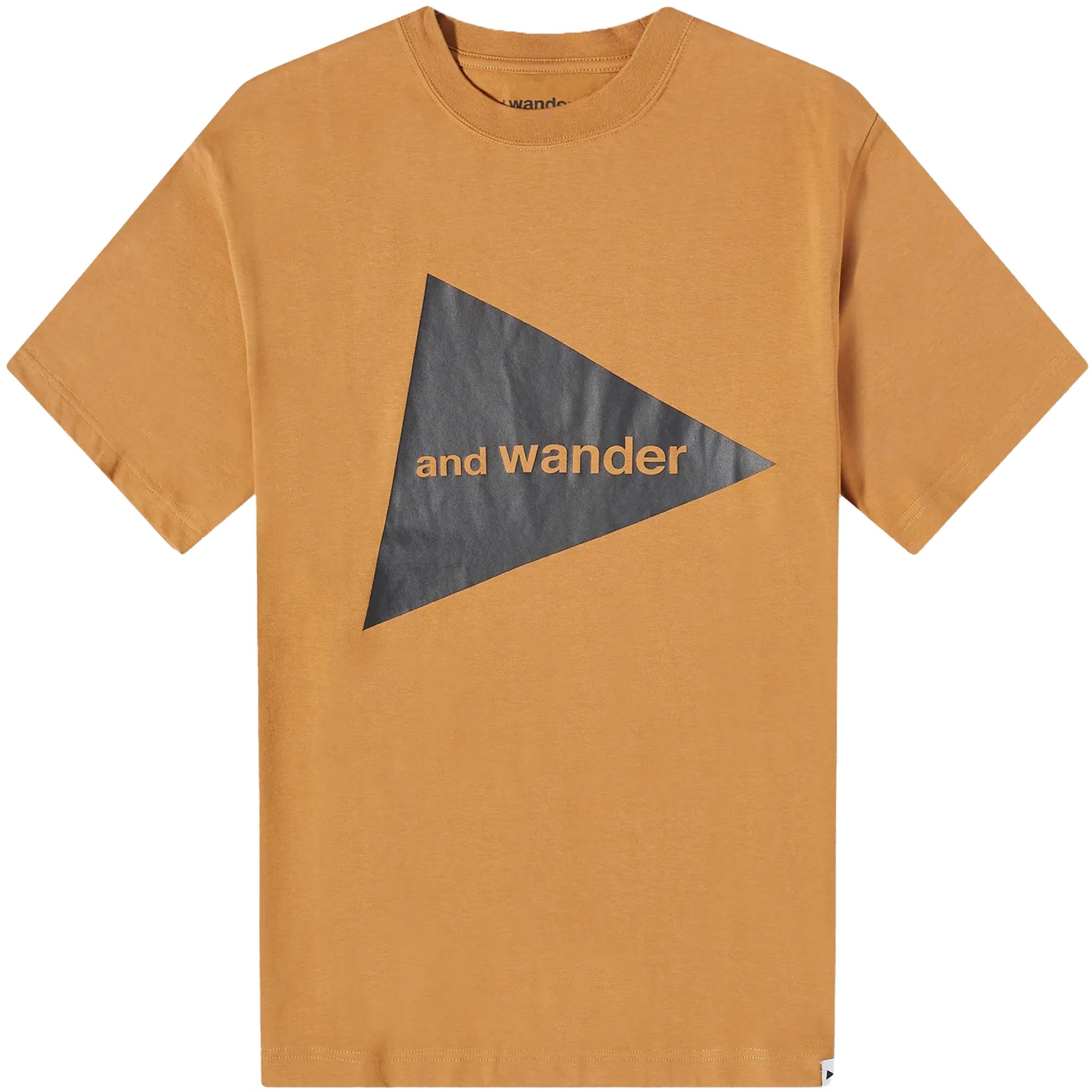 And Wander Big Logo T-Shirt - Dark Beige