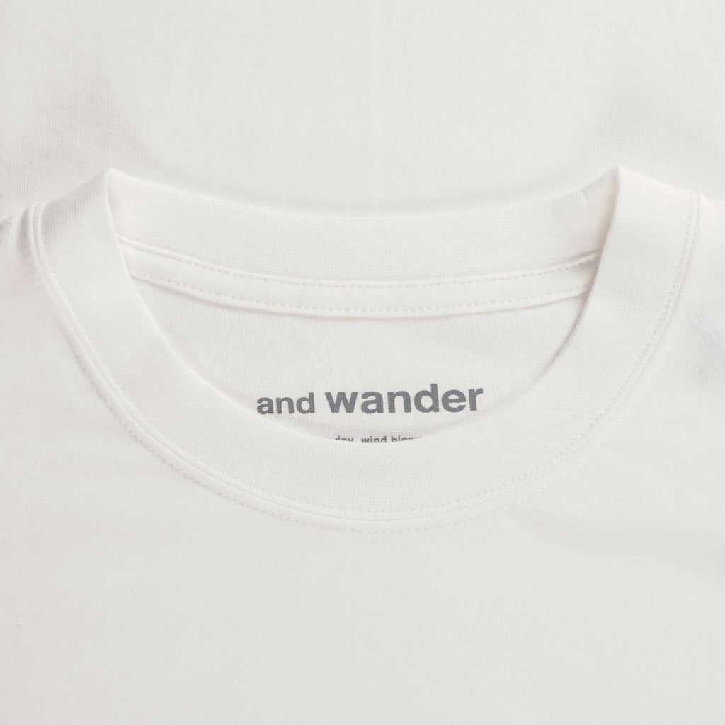 And Wander Big Logo T-Shirt - White
