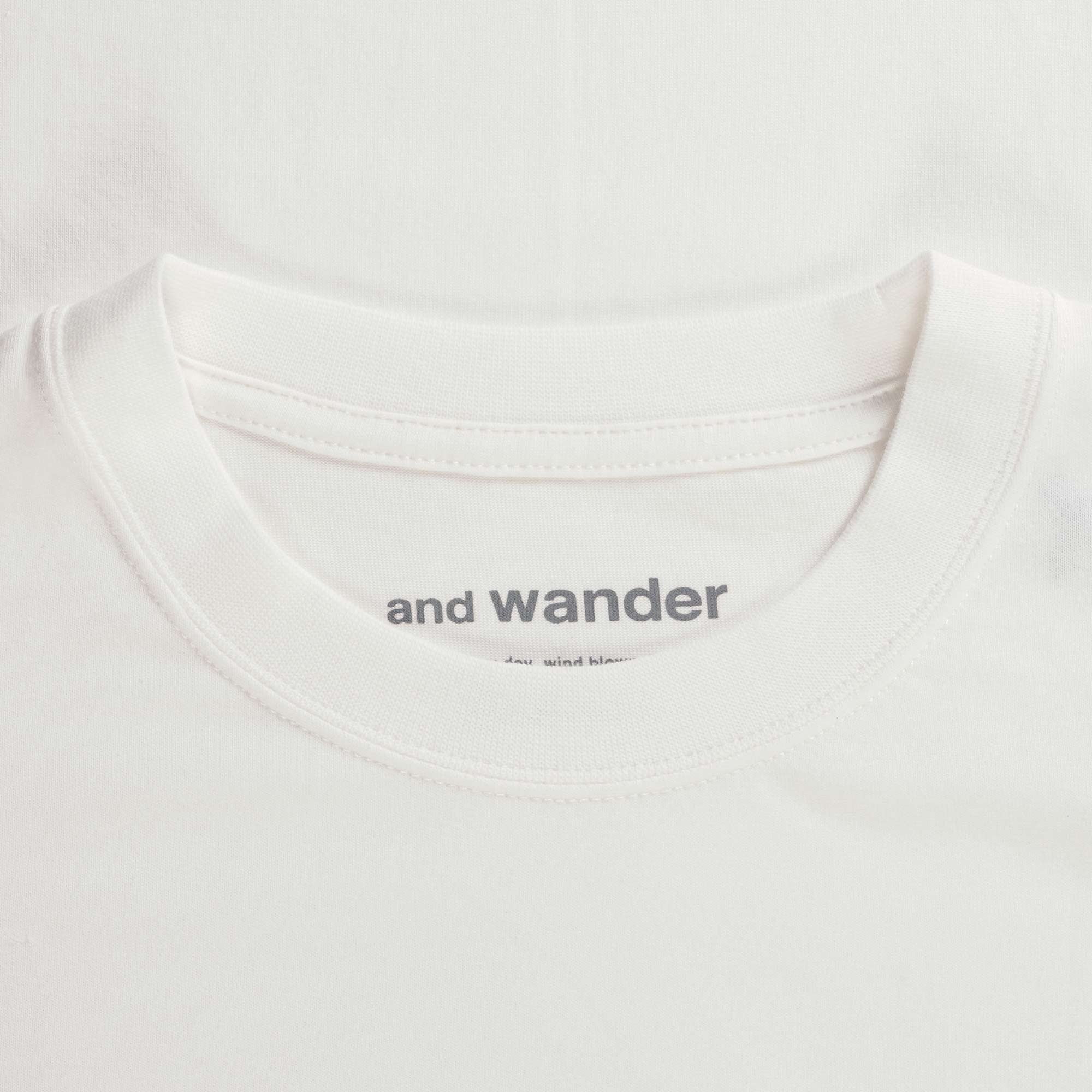 And Wander Big Logo T-Shirt - White