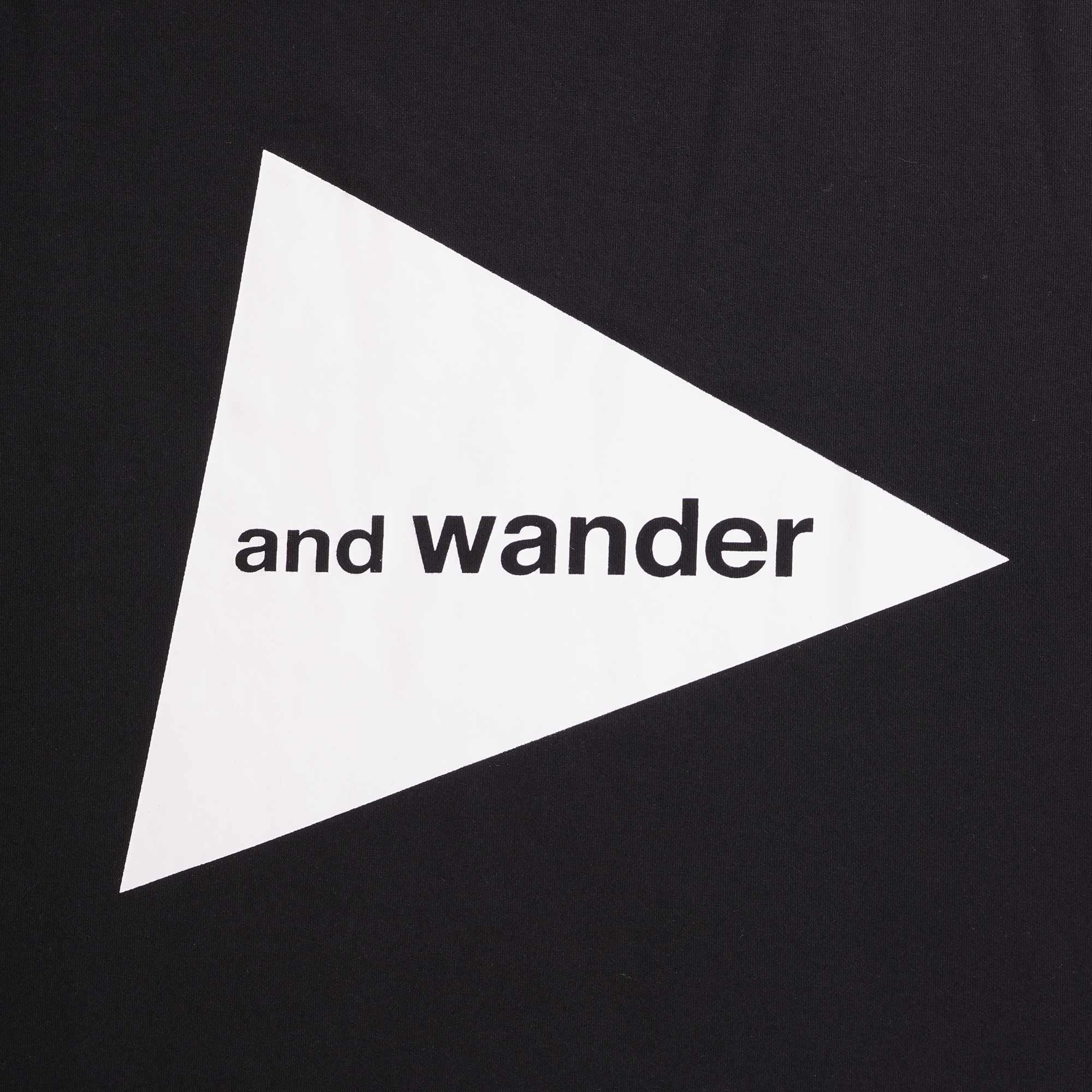And Wander Big Logo T-Shirt - Black