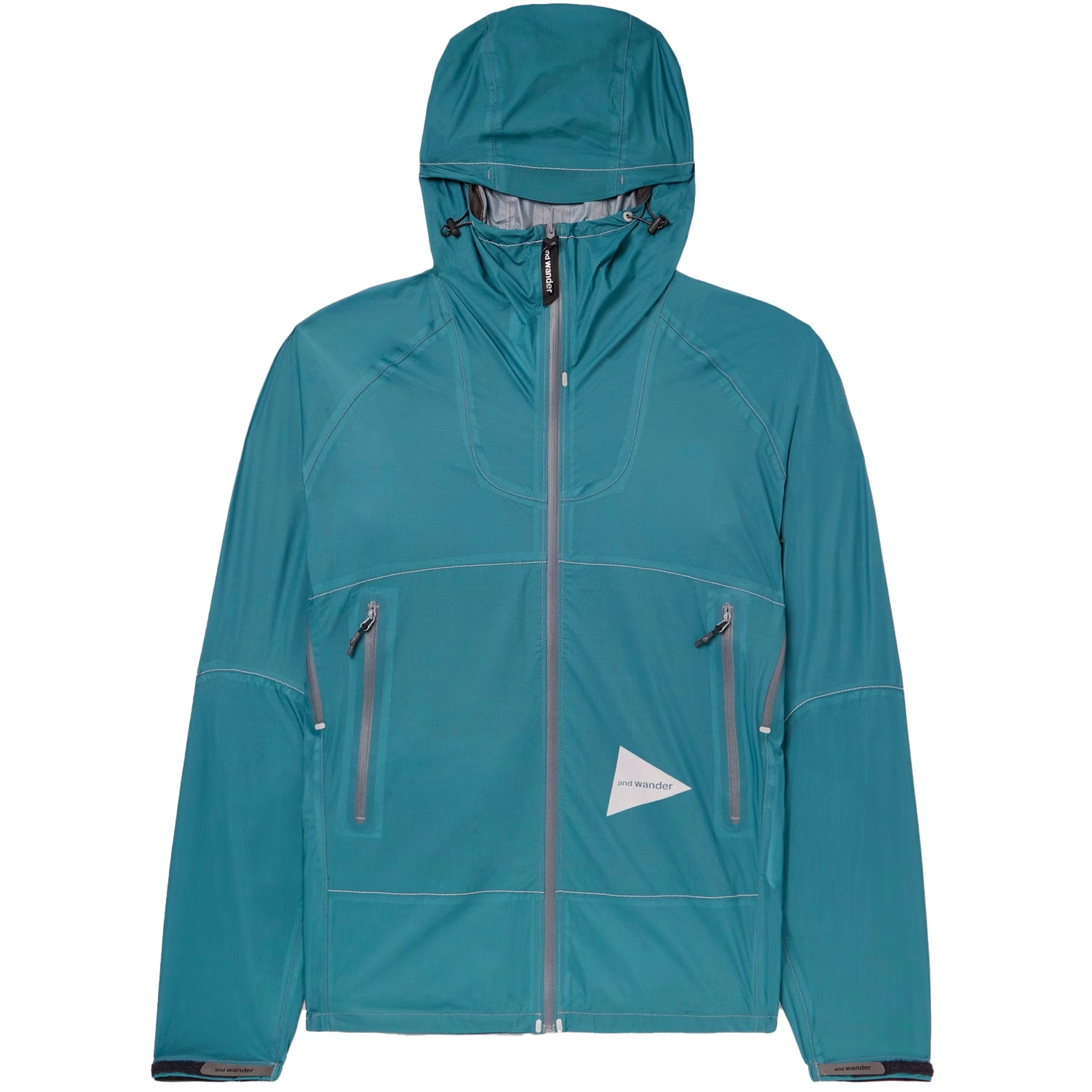 Logo-Print Ripstop Hooded Jacket - Blue