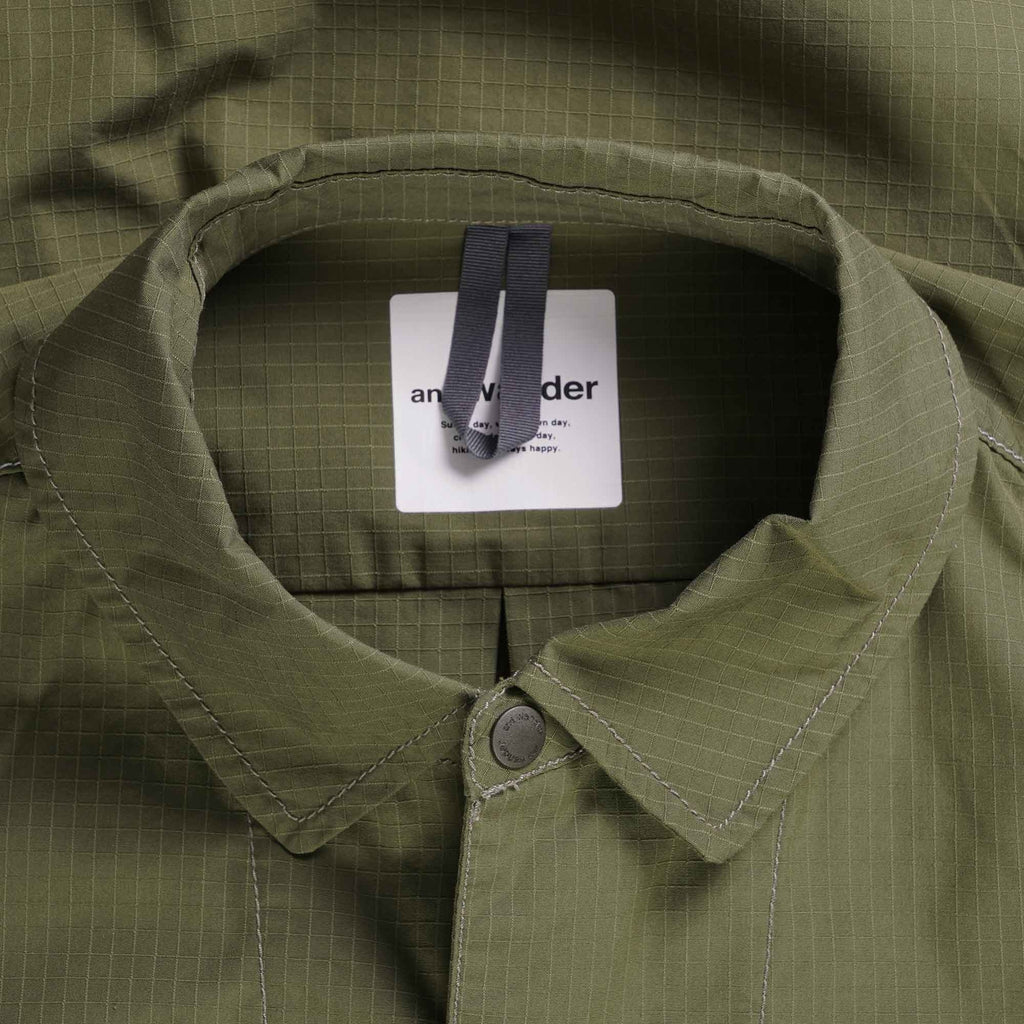 And Wander Dry Rip Cotton-Blend Shirt Jacket  - Khaki