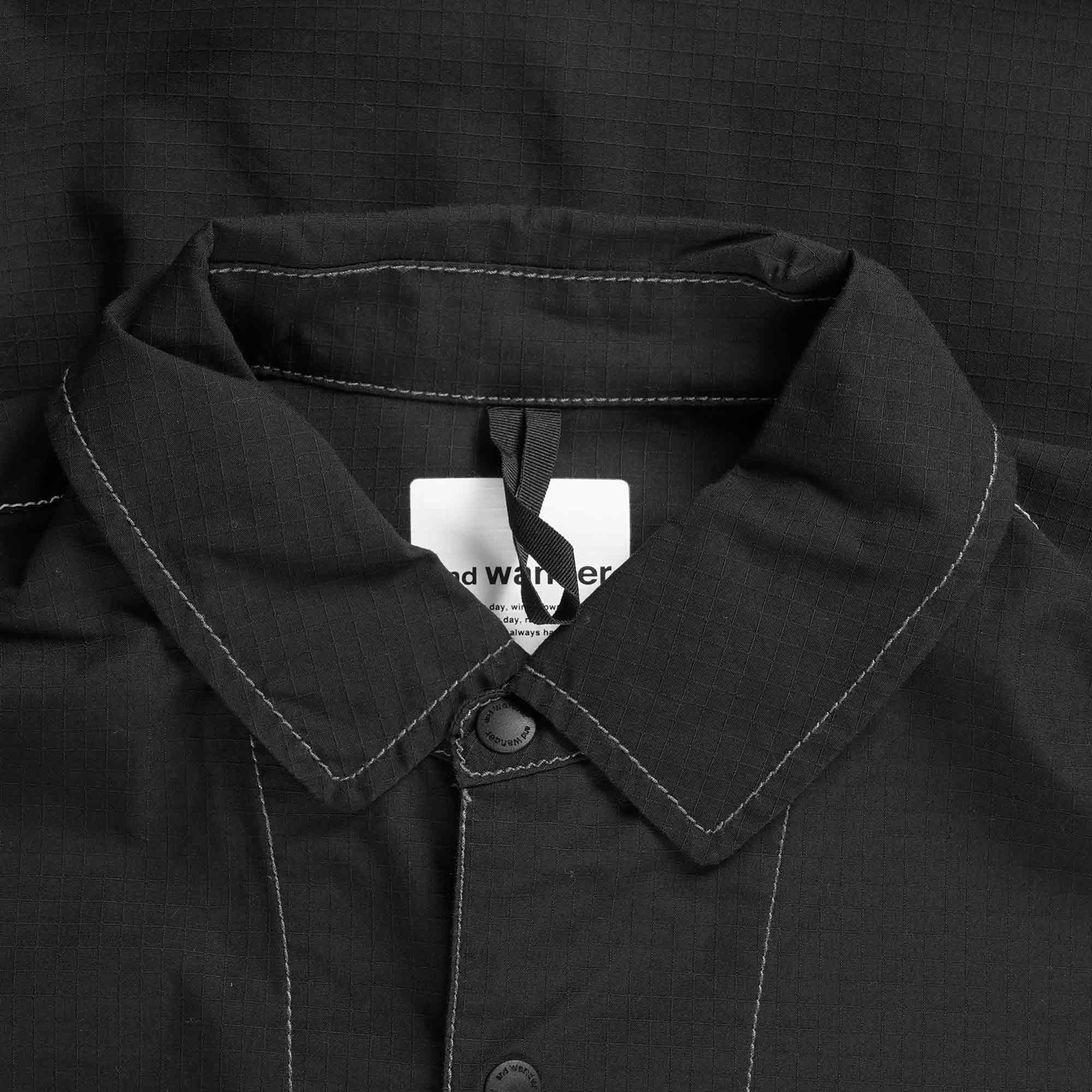 And Wander Dry Rip Cotton-Blend Shirt Jacket  - Black