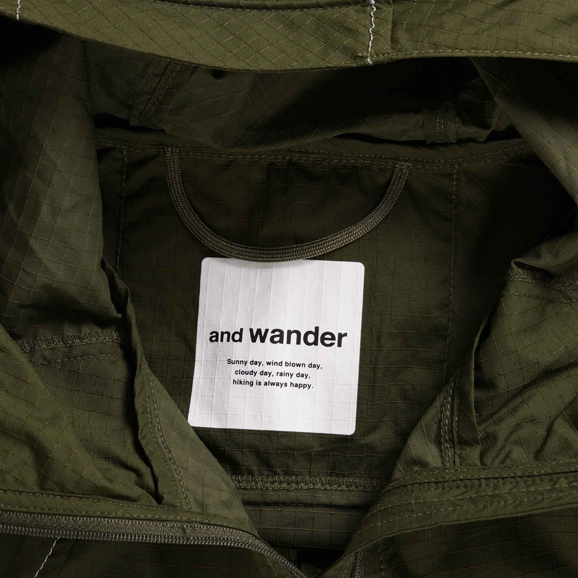 Mesh-Trimmed Ripstop Hooded Jacket - Khaki