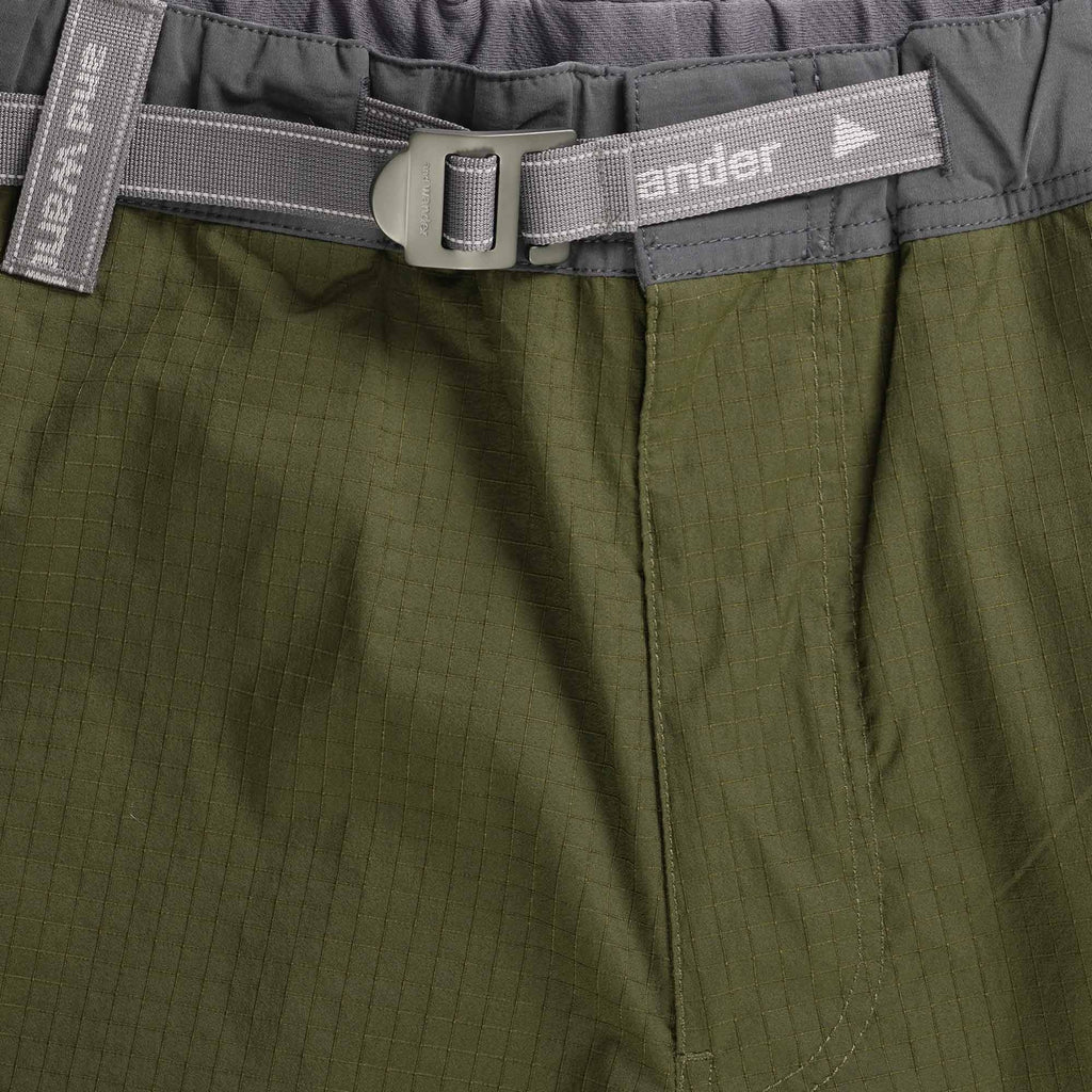 And Wander Straight-Leg Mesh-Trimmed Ripstop Shorts - Khaki