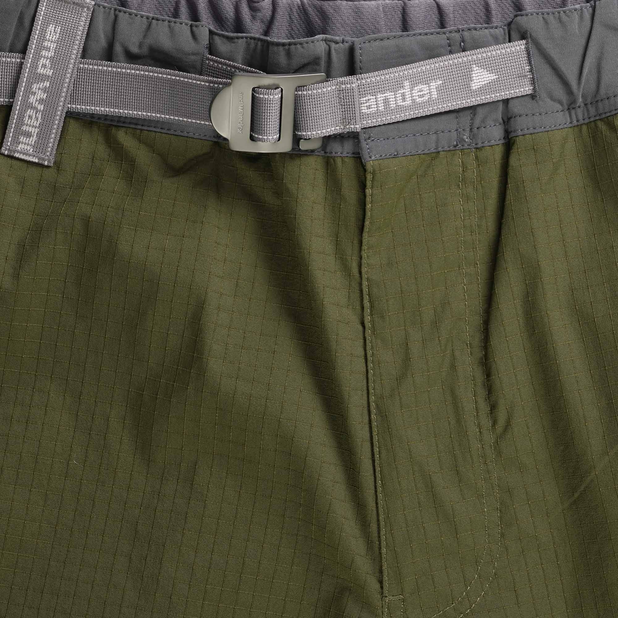 And Wander Straight-Leg Mesh-Trimmed Ripstop Shorts - Khaki