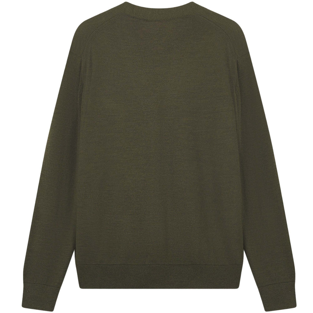 Maison Kitsune Bold Fox Head Patch Cardigan - Khaki