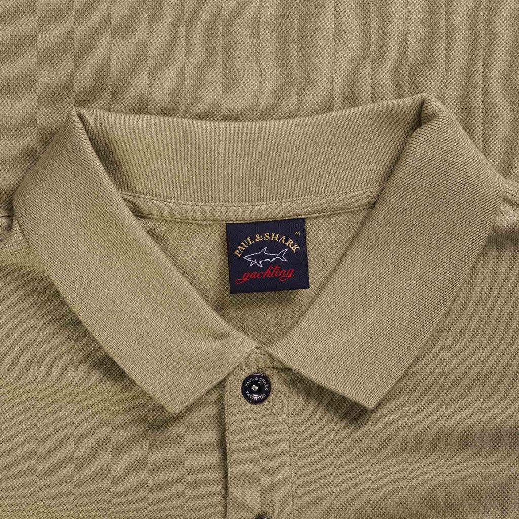 Paul and Shark Short Sleeve Polo Shirt - Beige