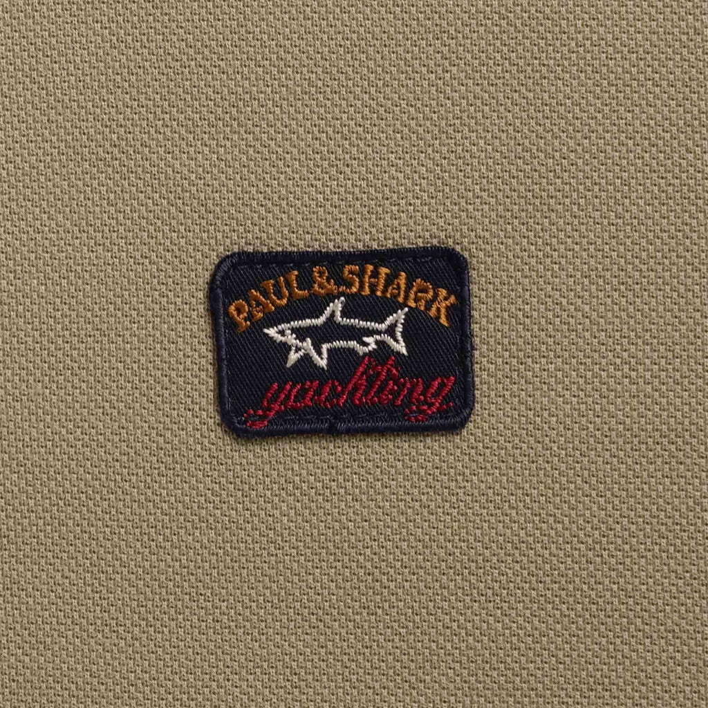 Paul and Shark Short Sleeve Polo Shirt - Beige