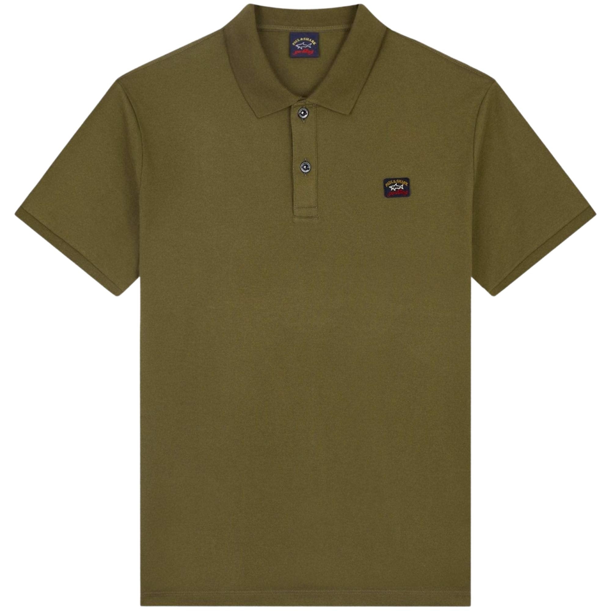Paul and Shark Short Sleeve Polo Shirt - Khaki