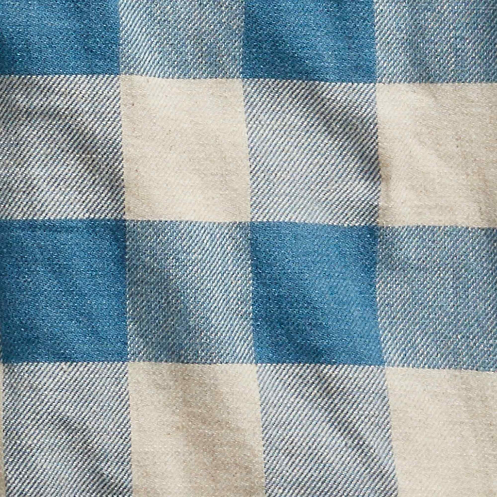 RRL by Ralph Lauren Slim Fit Plaid Twill Western Shirt - Blue Check