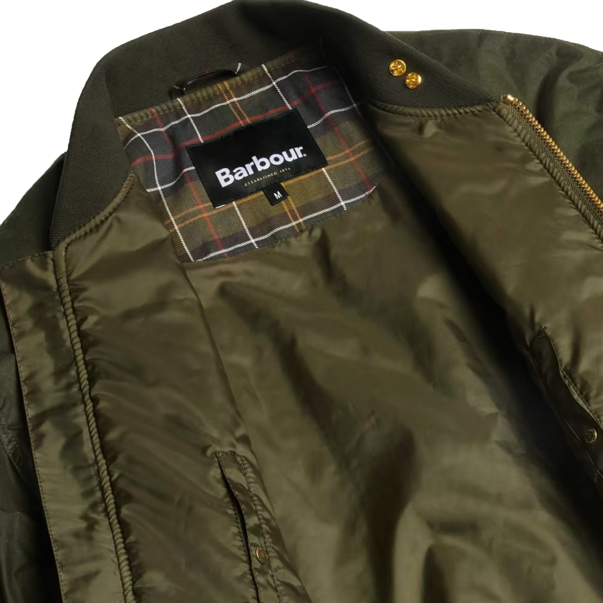 Barbour JBS Wax Flight Jacket - Olive – Stuarts London