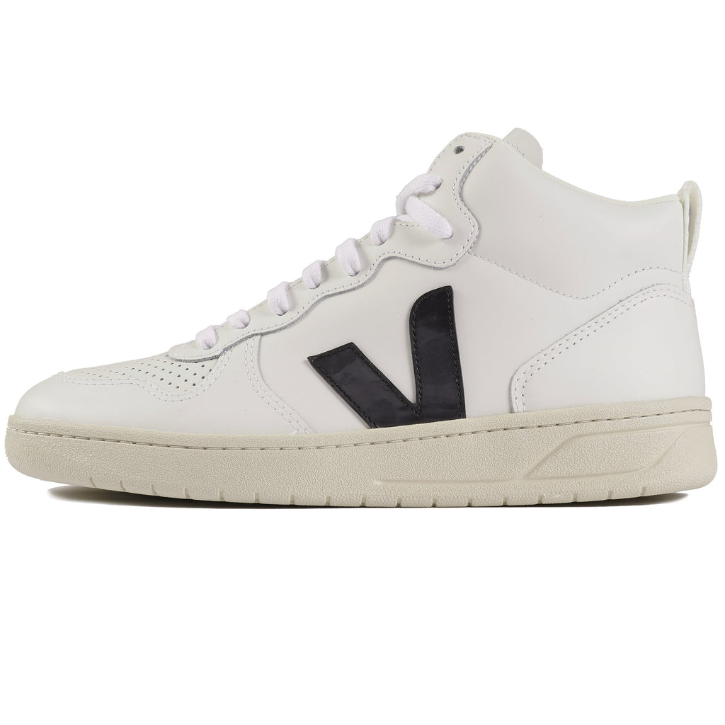 Veja V-15 Leather - White & Black