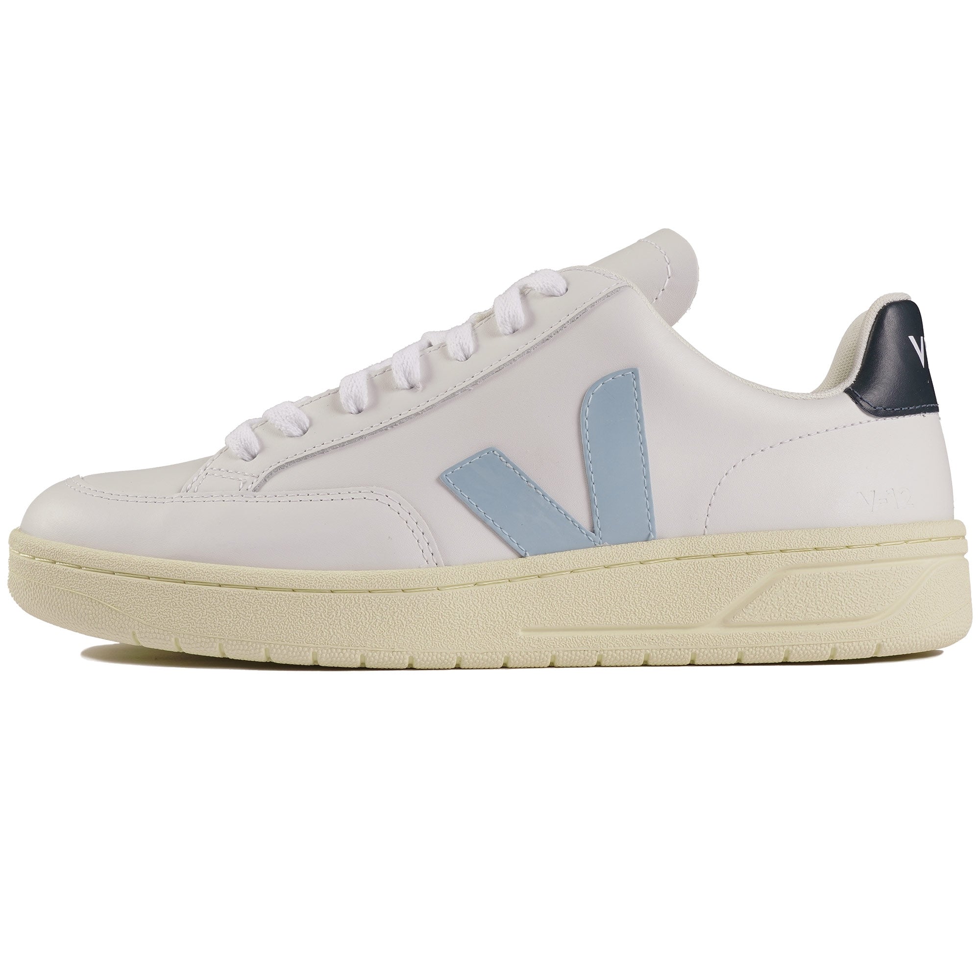 Veja Womens V-12 Leather - White Steel