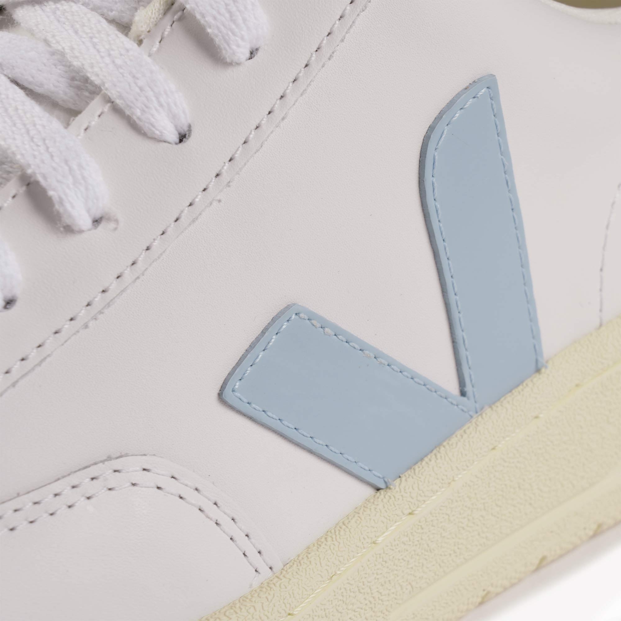 Veja Womens V-12 Leather - White Steel
