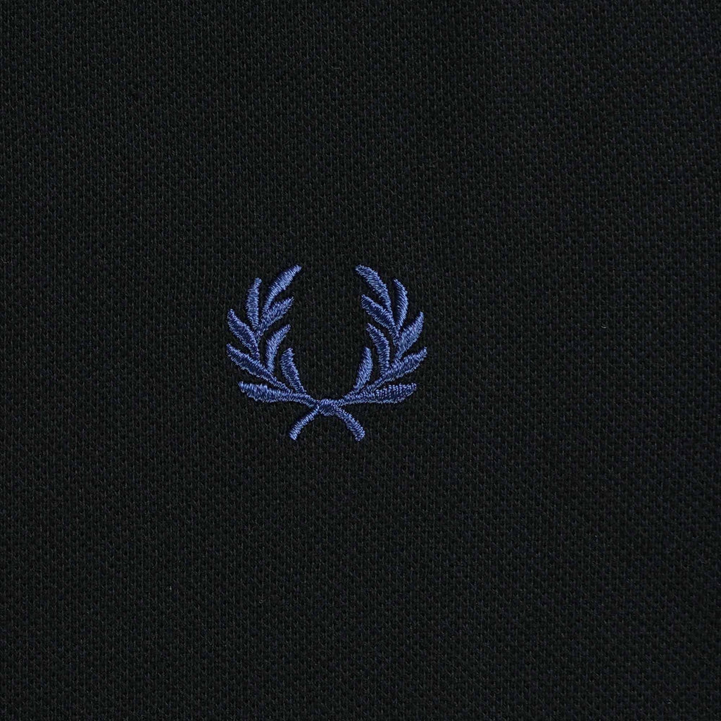 Fred Perry M3600 Twin Tipped Polo Shirt - Black and Midnight Blue