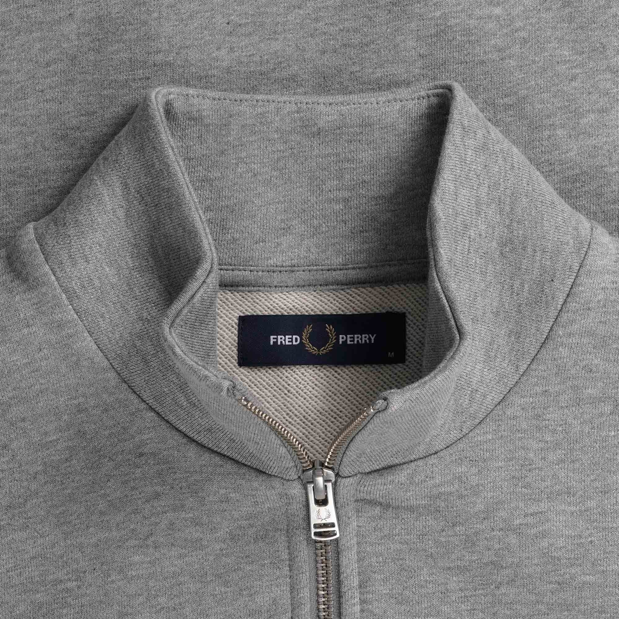 Fred Perry Half Zip Sweatshirt - Steel Marl