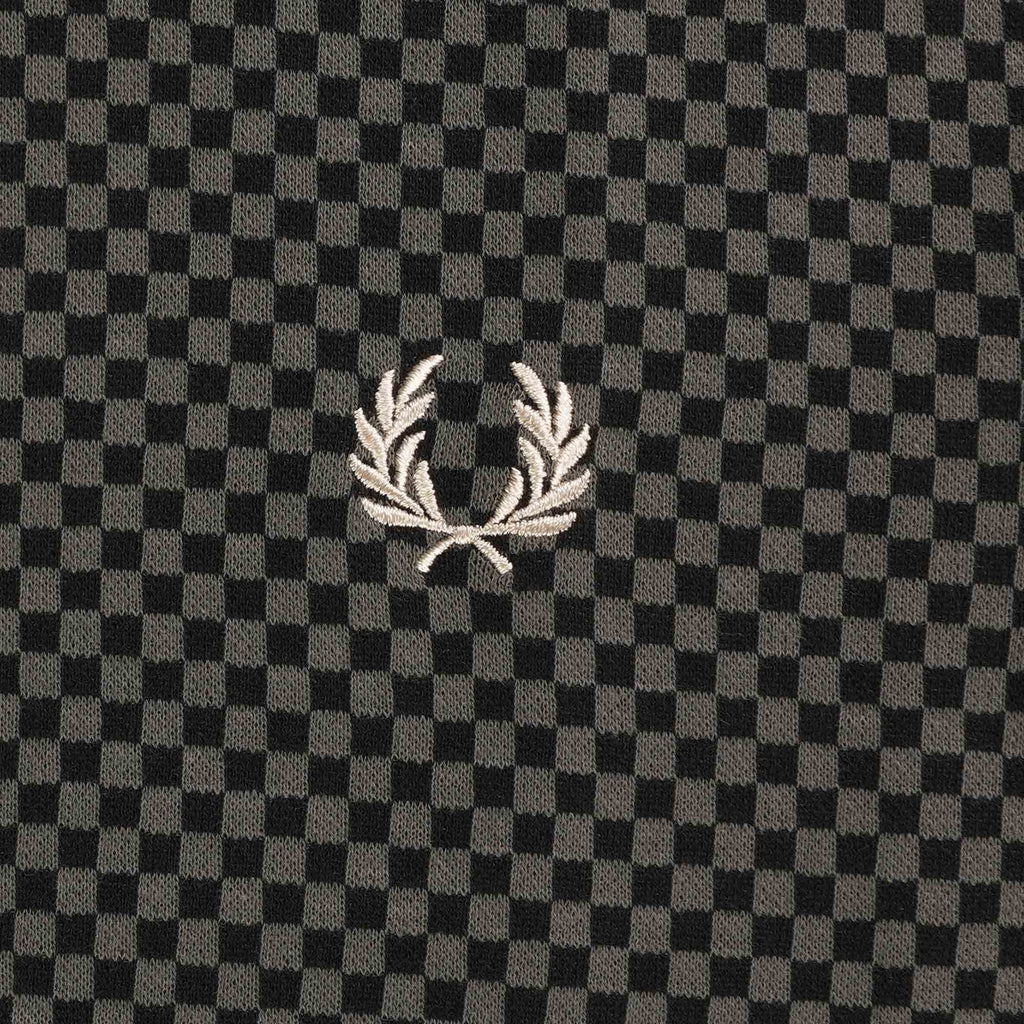 Fred Perry Micro Chequerboard Polo Shirt - Black