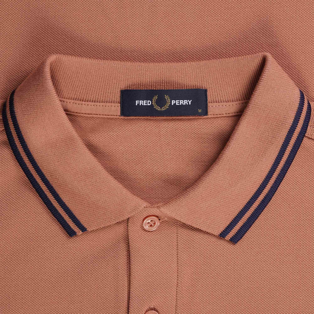 Fred Perry M3600 Twin Tipped Polo Shirt - Light Rust