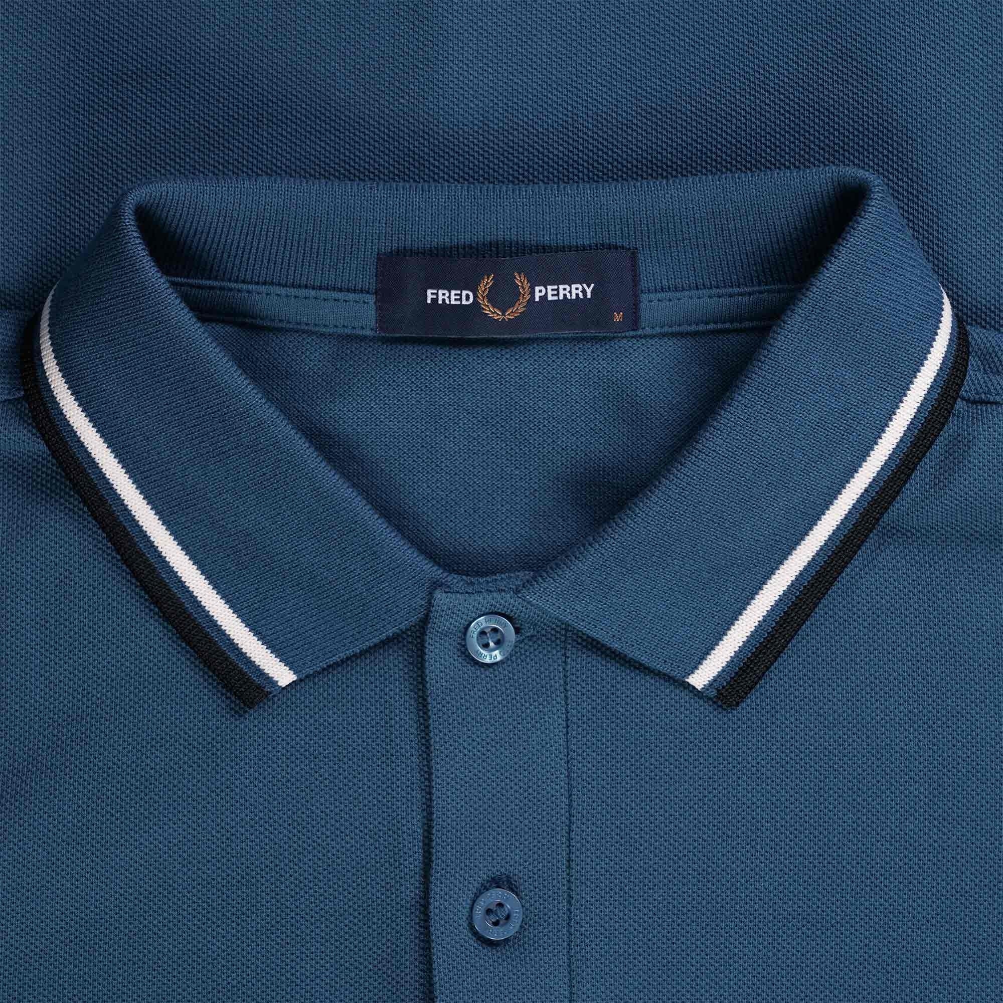 Fred Perry M3636 Long Sleeve Polo Shirt - Midnight Blue